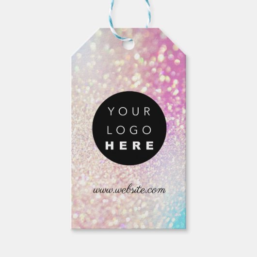 Aangepast bedrijf - Productbeschrijving roze Cadeaulabel (Voorkant)