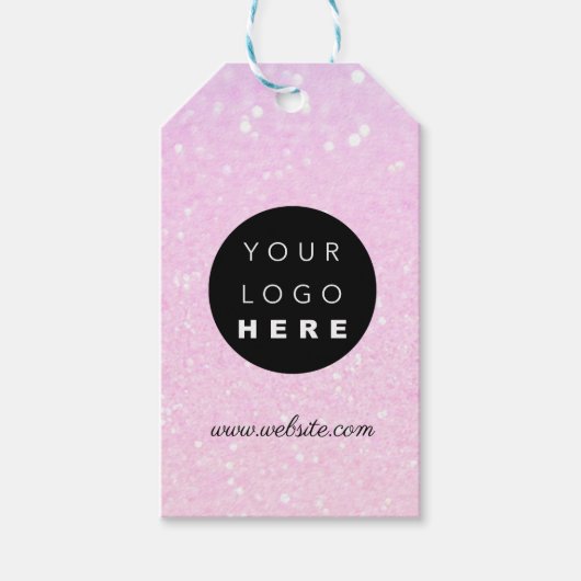 Aangepast bedrijf - Productbeschrijving roze GLITT Cadeaulabel (Voorkant)