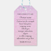 Aangepast bedrijf - Productbeschrijving roze GLITT Cadeaulabel (Achterkant)