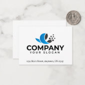 Aangepast bedrijf promotioneel notitiekaartje (Voorkant / Achterkant in situ)