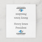 Aangepast bedrijf promotioneel plaatskaartje (Buitenkant ongevouwen)