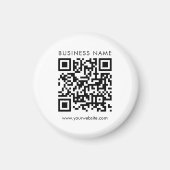 Aangepast bedrijf QR Code Logo Tekst Sjabloon klei Magneet (Voorkant)