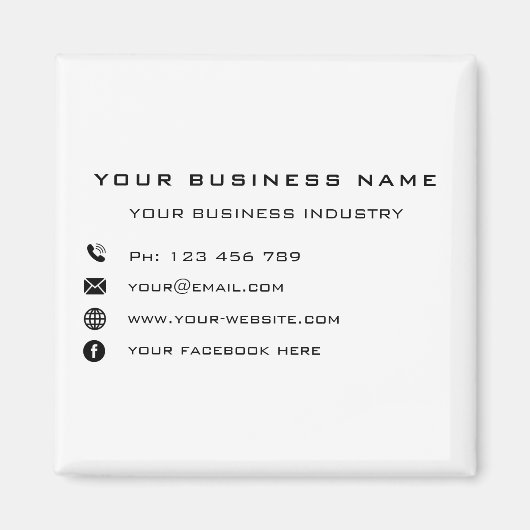 Aangepast bedrijf - Speciaal aangepast magneet (Voorkant)