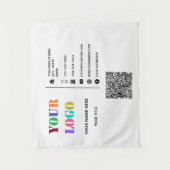 Aangepast Bedrijf Uw Bedrijf Promotionele Tapestry Wandkleed (Voorkant)