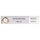 Aangepast bedrijf Uw Logo Tekstnaam Bureaunaam Bor Naambordje (Voorkant)