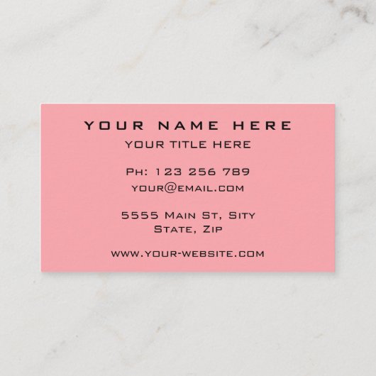 Aangepast bedrijf Visitekaartje professioneel ontw (Achterkant)