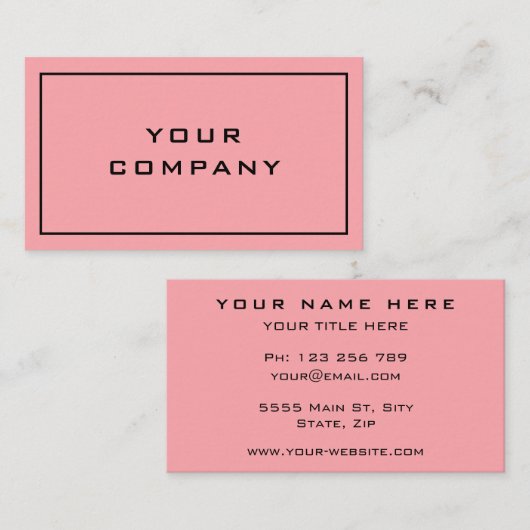 Aangepast bedrijf Visitekaartje professioneel ontw (Voorkant / Achterkant)