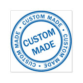 Aangepast bedrijf voor Logo blauw Zelfinktende Stempel (Design)