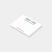 Aangepast bedrijf voor Logo en tekstpromotie Post-it® Notes (Schuin)
