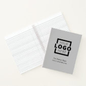 Aangepast bedrijf voor Logo, promotioneel grijs Notitieboek (Binnen)