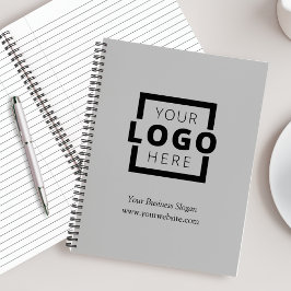 Aangepast bedrijf voor Logo, promotioneel grijs Notitieboek