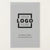 Aangepast bedrijf voor Logo, promotioneel grijs Planner (Voorkant)
