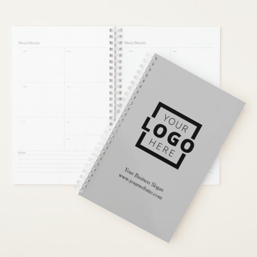 Aangepast bedrijf voor Logo, promotioneel grijs Planner (Display)