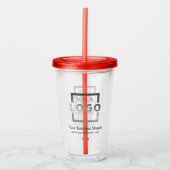 Aangepast bedrijf voor Logo, promotioneel rood Acryl Drinkbeker (Voorkant)