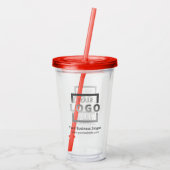 Aangepast bedrijf voor Logo, promotioneel rood Acryl Drinkbeker (Achterkant)
