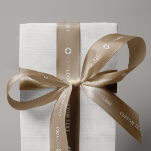 Aangepast bedrijf voor logo zakelijke cadeautjes k satijnen lint