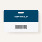 Aangepast bedrijf voor persoonlijke foto-ID van we Badge (Achterkant)