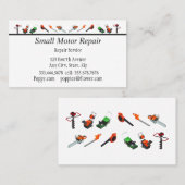 Aangepast bedrijf voor reparatie van kleine engine visitekaartje (Voorkant / Achterkant)