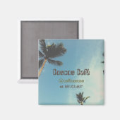 Aangepast bedrijf voor retro-palmbomen magneet (Voorkant / Achterkant)