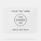 Aangepast bedrijf voor zakelijke Logo en tekstprom Acryl Bord (Voorkant)