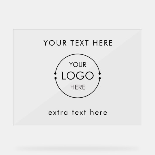 Aangepast bedrijf voor zakelijke Logo en tekstprom Acryl Bord (Voorkant)