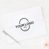 Aangepast Bedrijf Zakelijk Logo Branded Classic Ro Ronde Sticker (Envelop)