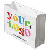 Aangepast Bedrijf Zakelijk Logo Groot papier Groot Cadeauzakje (Voorkant Gekanteld)