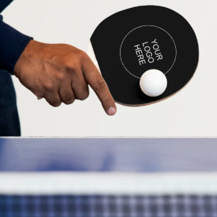 Aangepast Bedrijf Zakelijke Logo Sjabloon Elegant Tafeltennisbatje