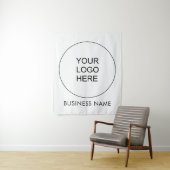 Aangepast Bedrijf Zakelijke Logo Tekst toevoegen S Wandkleed (In situ)