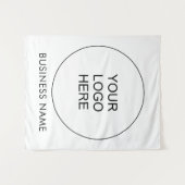 Aangepast Bedrijf Zakelijke Logo Tekst toevoegen S Wandkleed (Voorkant (horizontaal))