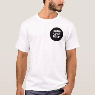 Aangepast bedrijfs- en ondernemingslogo en tekst t-shirt