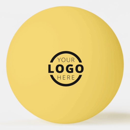 Aangepast bedrijfs Logo Geel Pingpongbal (Voorkant)