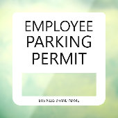 Aangepast Bedrijfs Parking Permit voor Werknemers  Raamsticker (Vel 3)