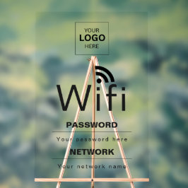 Aangepast Bedrijfs WiFi-Bord met Uw Logo Acryl Bord