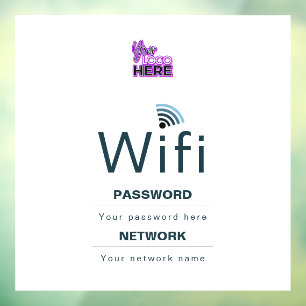 Aangepast Bedrijfs WiFi-Bord met Uw Logo Raamsticker