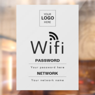 Aangepast Bedrijfs WiFi-Bord met Uw Logo Raamsticker