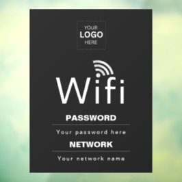 Aangepast Bedrijfs WiFi-Bord met Uw Logo Raamsticker