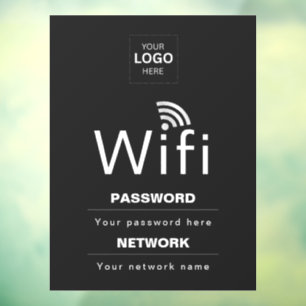 Aangepast Bedrijfs WiFi-Bord met Uw Logo Raamsticker