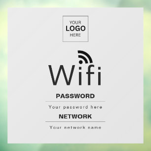 Aangepast Bedrijfs WiFi-Bord met Uw Logo Raamsticker