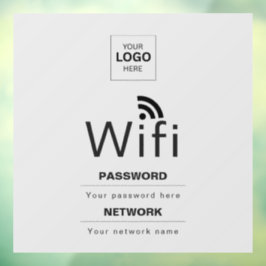 Aangepast Bedrijfs WiFi-Bord met Uw Logo Raamsticker