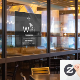 Aangepast Bedrijfs WiFi-Bord met Uw Logo Raamsticker