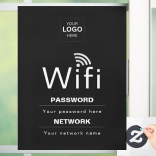 Aangepast Bedrijfs WiFi-Bord met Uw Logo Raamsticker