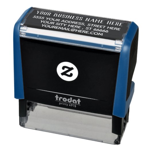 Aangepast bedrijfsadres uw bedrijfsstempel  zelfinktende stempel (Product)