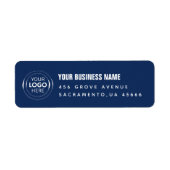 Aangepast bedrijfsadres van Logo Company Return Etiket (Voorkant)