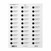 Aangepast bedrijfsadres van Logo Company Return Etiket (Full Sheet)