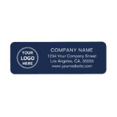 Aangepast bedrijfsadres voor Logo Etiket (Voorkant)