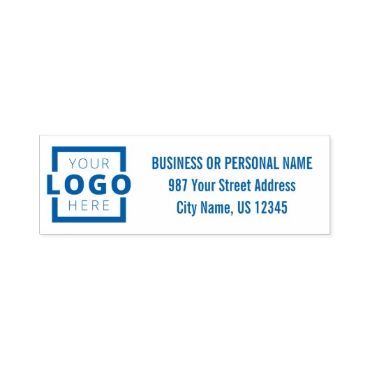 Aangepast bedrijfsadres voor Logo Zelfinktende Stempel (Design)