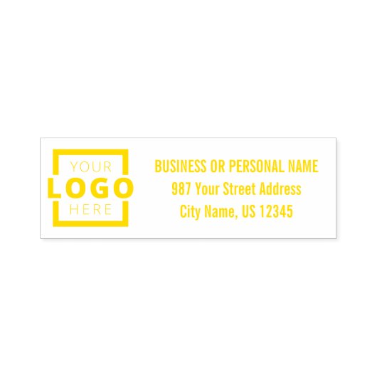 Aangepast bedrijfsadres voor Logo Zelfinktende Stempel (Design)