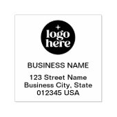 Aangepast bedrijfsadres voor Logo Zelfinktende Stempel (Design)