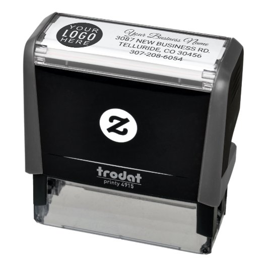 Aangepast bedrijfsadres voor Logo Zelfinktende Stempel (Product)